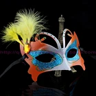 Beauty Design Masquerade Mask With Feather