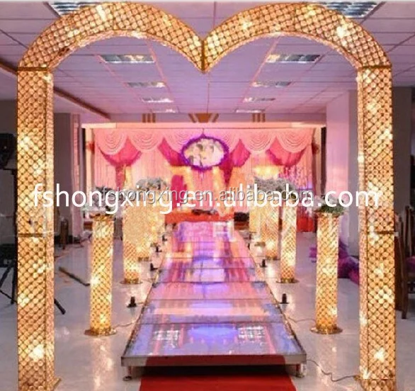 Wedding Metal Stage Decoration Gold Pillar For Events