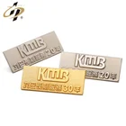Custom matte gold silver maker metal emboss name brooch pin badge