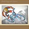 Pop art man on bike sports canvas oil painting for living room home hotel cafe modern Wall art Decoration
