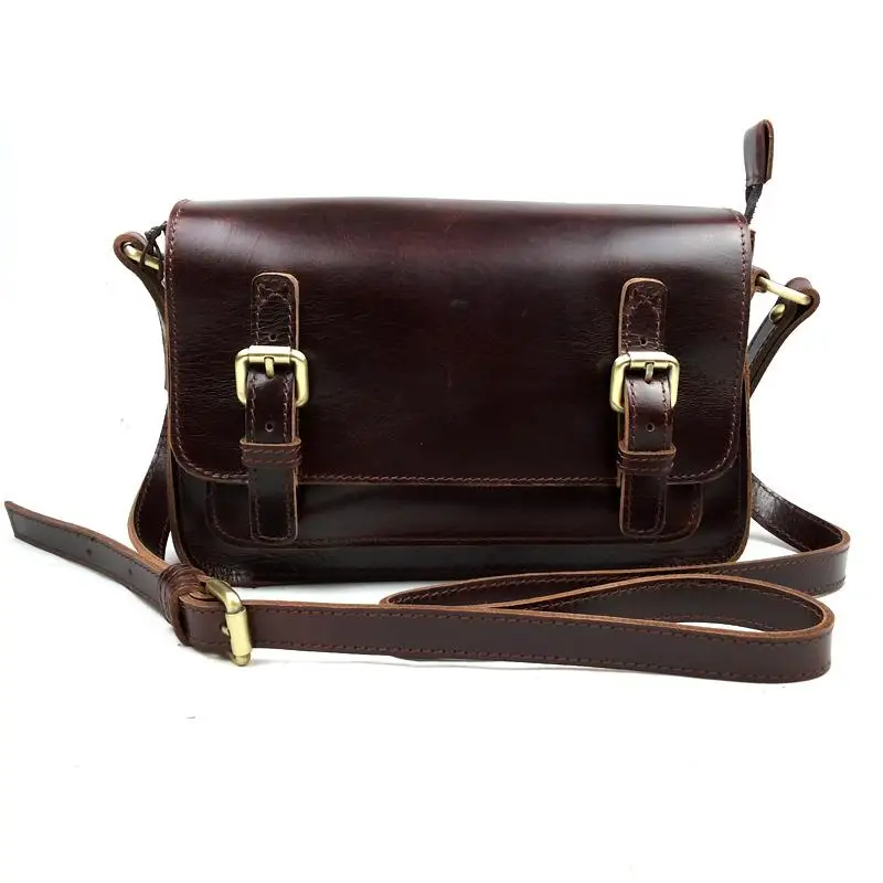 New Vintage Retro Fashion Casual Genuine Leather Cowhide Oil Wax Women Messenger Bag Shoulder Bags For Women's Bags