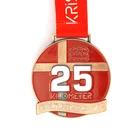 Folk art souvenir casting polished medal 25km marathon finisher medals