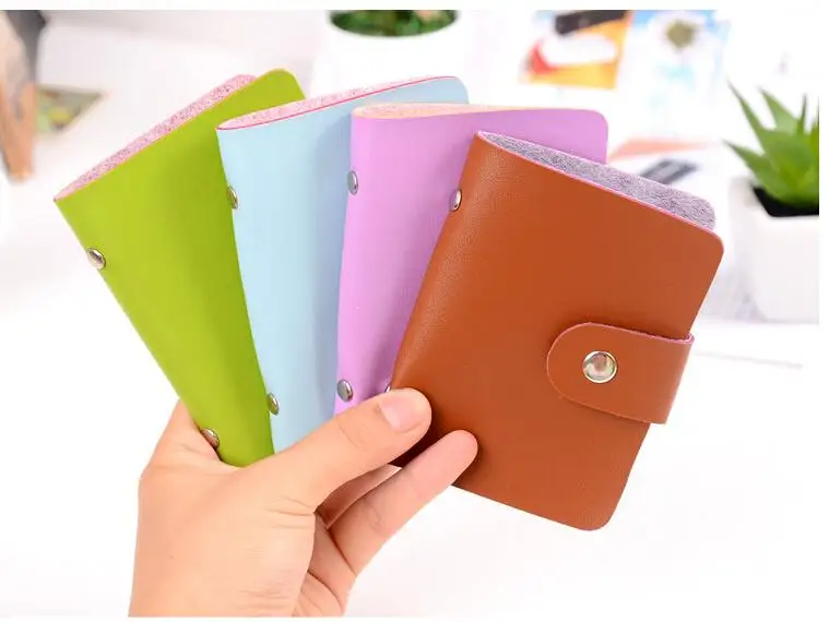 Charm in hands 2015 Business Portable Credit Card Holders High Quality Leather Bank Card Case Holder Retail / Wholesale kll066