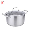 Hot Selling Cookware Set Stainless Steel 304 Soup Pot Cooking pot with Glass Lid