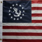 2x3ft 210D Nylon embroidered USA yache ensign flag