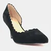 ladies office shoes, women high heel shoes suede leather pumps