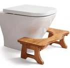 Furniture Bamboo Wooden Potty Stool Bathroom Toilet Stool