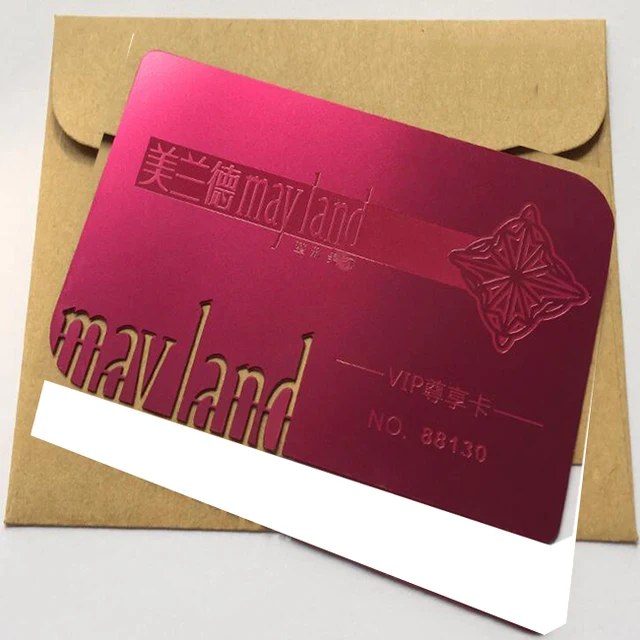 custom luxury metal business card printing,silk sreen silver