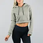 50/50 blend fleece crop top hoodie custom blank womens cropped hoodie xxxxl jumper hoodies