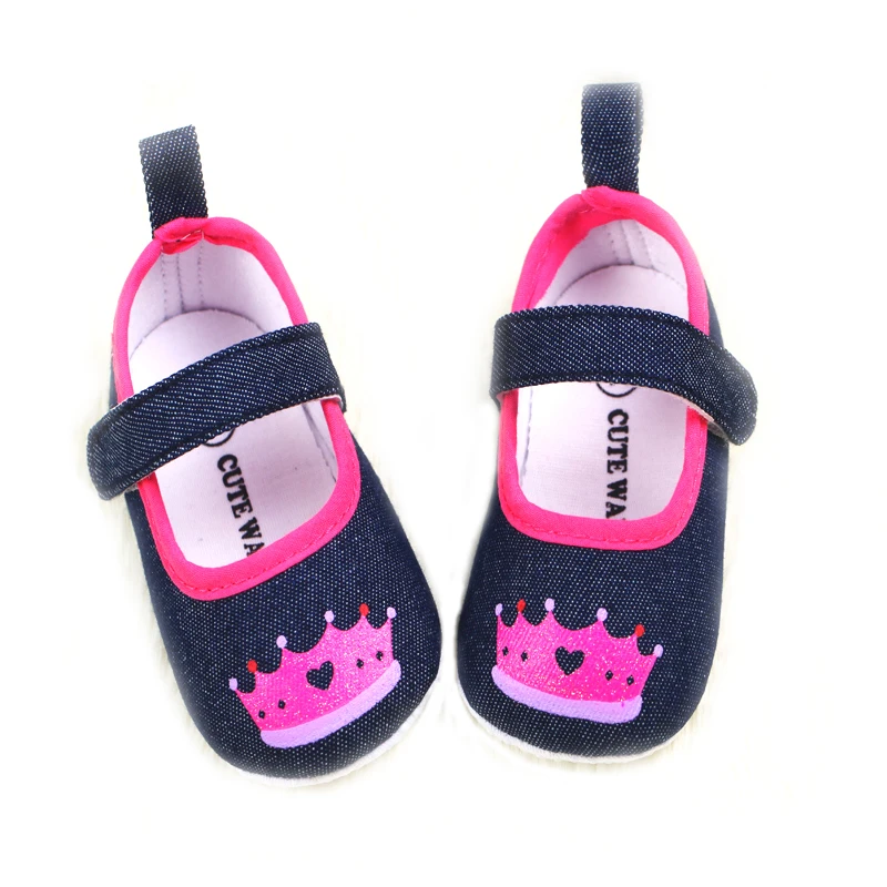 2015 newborn baby shoes girls crown designs cotton infant toddler baby shoes soft sole antiskid kids shoes for baby girl sapato