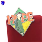 No Minimum Order Popular Design Custom Hard Enamel JHope metal positioning pin with cartoon glitter lapel pins