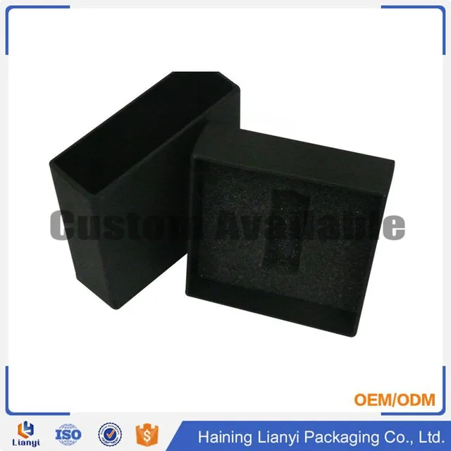 wholesale black color paper gift drawer standard cardboard box