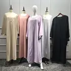 Modest fashion dubai fancy dresses muslim abaya muslim women wear Front closed abaya dress