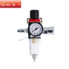 Air Compressor Filter Water Separator Trap Tools Kit With Regulator Gauge Light Weight Filter Particles