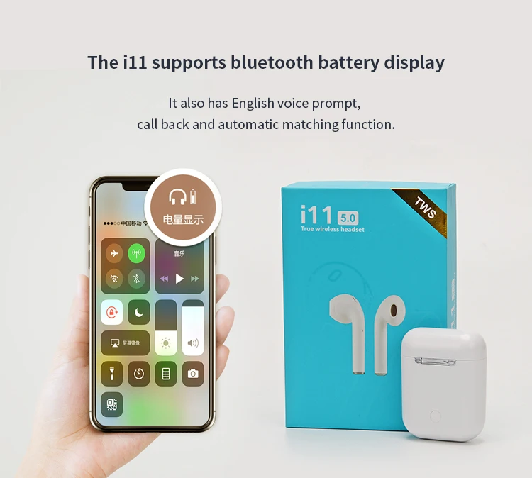 Fingerprint touch sensor i11 bluetooth earbuds activate Siri iem earphones wireless earbuds high quality - ANKUX.COM
