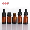 Hot amber essential oil glass bottle 10 ml with dropper