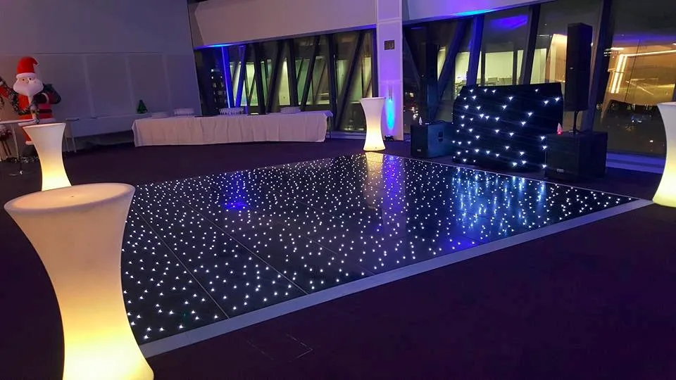 Party Wedding Decoration Light Up White Star Dance Floor Mat Starlit