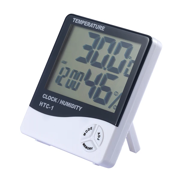 big lcd digital hydrometer with thermo clock htc-1