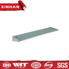 single tier heavy duty metallic decorative bathroom glass shelf,