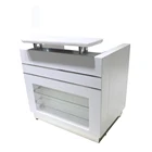 beauty nail salon reception desk in white color R011