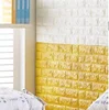self DIY adhesive 3D stone brick wall paper ultralight pe foam anti collision heat insulation interior wall sticker tile