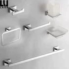 new simple square design zinc alloy chrome bathroom set accessories