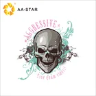 Skull design plastisol printed heat transfer printing