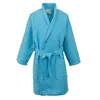Summer waffle bathrobe kimono style bath robe 100% cotton custom robe