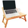 Commercial furniture foldable wooden laptop and printer desk on bed
