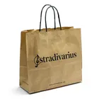 Color Shopping Paper Shopping Bag Custom Logo Printed Brown Kraft Paper Color Shopping Bag With Twist Paper Handle