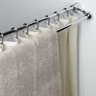 Double extensible shower curtain rail