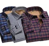Custom Skin-friendly Soft Casual Wear Yarn Dyed Plaid Flannel Shirt Men