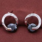 Guangzhou factory wholesale korean fashion black earrings