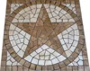 Marble Travertine Texas Star Mosaic Medallion Design Backsplash Tile Inlay Marble Cheap Tile Floor