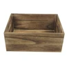 High quality antique rustic torched designs display wooden crates