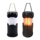 Best selling outdoor camping light waterproof tent lamp battery led camping lantern with flame