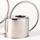 Long Can Garden Watering Can King Style Modern Design 1.0L Stainless Steel Decorative Round Shape Garden Pot Metal Long Neck Nozzle Watering Can
