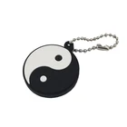 new arrival factory stocked Taiji symbol soft pvc car key chain rubber key chain