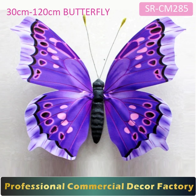 custom commercial 1m large purple butterfly for atrium
