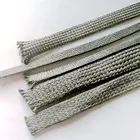 Thermal resistant stainless steel fiber sleeving for shaping material