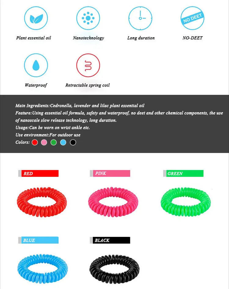 anti mosquito insect repellent silicone bracelet band wristband (2)