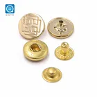 SOUKOU China supplier 24L jeans zinc alloy custom design Press metal Snap Button for jacket