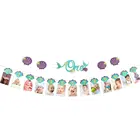 Mermaid party supplies Photo Banner Newborn to 12 Months for 1st birthday party supplies