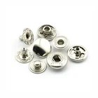 Metal Snap Fasteners Rounded Sewing Rivet silver button