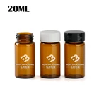 20ml amber glass bottle with plastic cap & PE septa