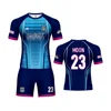 latest personalized football t shirts design soccer uniforms dye sublimated dry fit football uniform