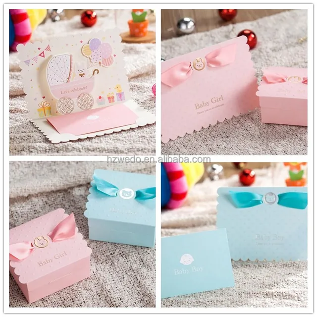 custom name pink baby girl invitation baby birthday card blue