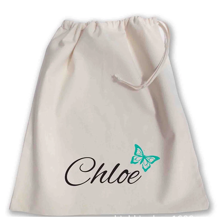 drawstring backpack custom cotton canvas gym bag