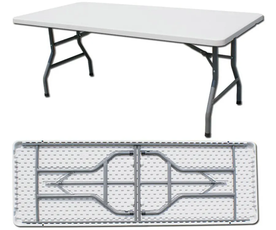 Heavy Duty 6ft Beer Garden Plastic Folding Table And Bench 183cm