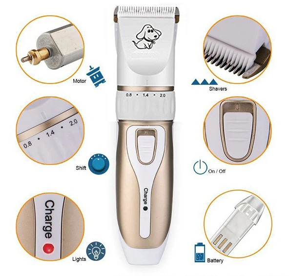 2017 Hot Wholesale Cheap Animal Hair Trimmer Shaver Razor set kit pet dog grooming
